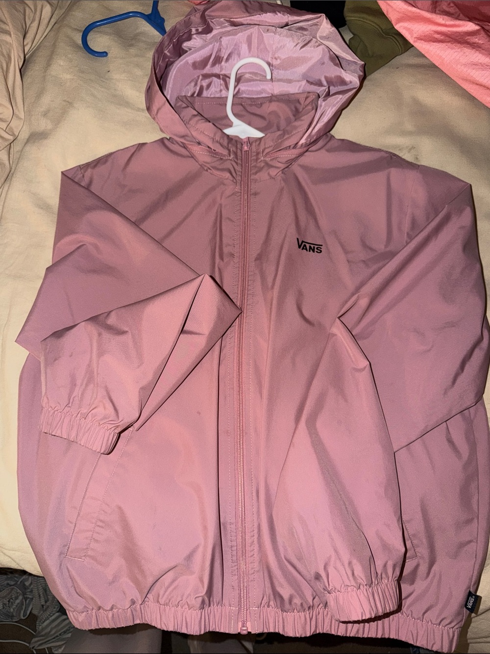 Vans Pink Hooded Kids Rain Jacket